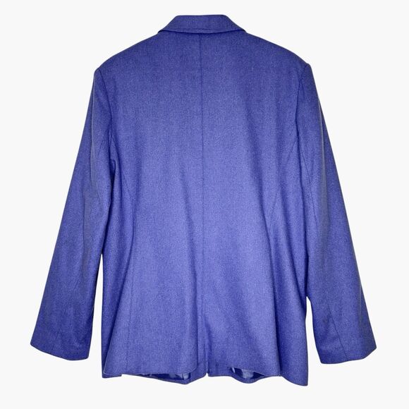 Harris Wallace Womens Blazer Jacket Wool Blend Zip Front Sz 16 Light Purple - Picture 8 of 12